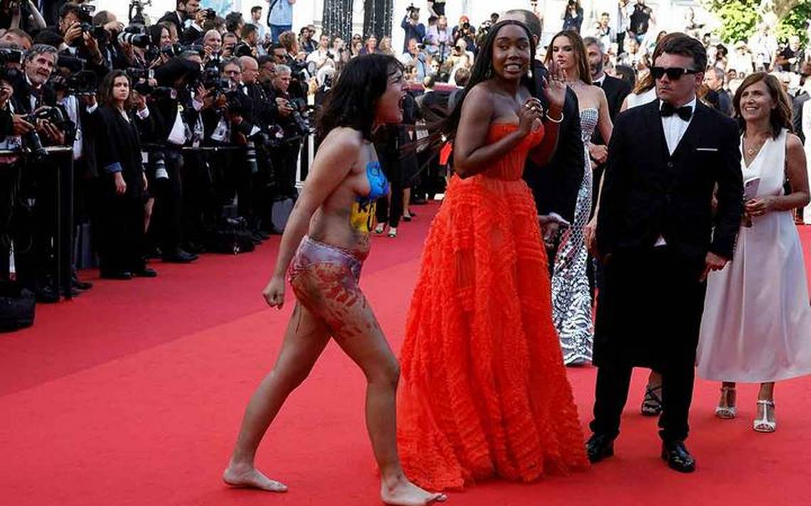 Mujer irrumpió desnuda el Festival de Cannes para denunciar abusos contra  las mujeres ucranianas - El Heraldo de Chihuahua | Noticias Locales,  Policiacas, de México, Chihuahua y el Mundo