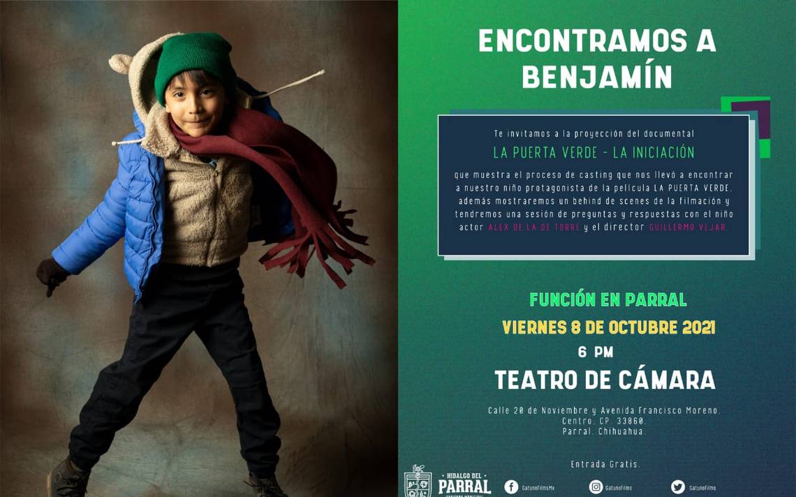 Invitan a la presentación del cortometraje “La Puerta Verde” cultura  ayuntamiento parral - El Sol de Parral | Noticias Locales, Policiacas,  sobre México, Chihuahua y el Mundo